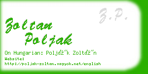 zoltan poljak business card